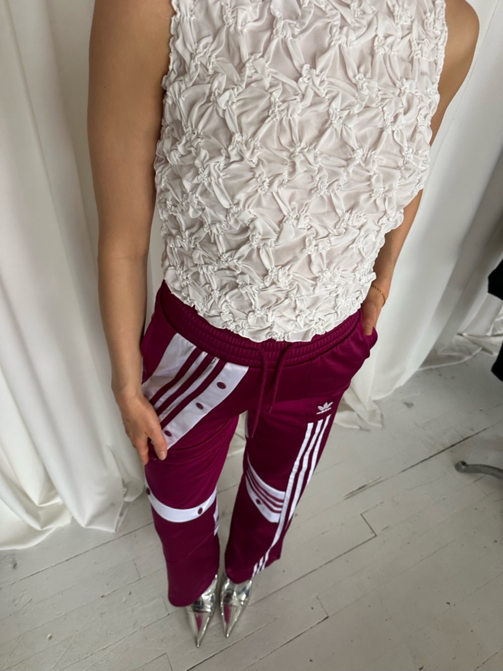 Vero Moda White Textured Sleeveless Top